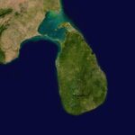 sri lanka satellite map